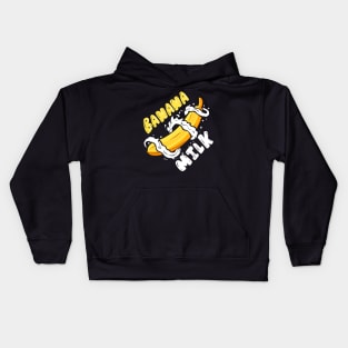 I Love Banana Milk Shake Milk And Banana Kids Hoodie